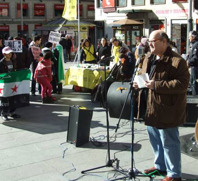 Estebn Beltrn, director de Amnista Internacional Espaa, durante el acto en solidaridad con los activistas de la 