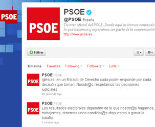 Noticia de Politica 24h: La direccin del PSOE se moviliza en Twitter contra la amnista fiscal de Rajoy