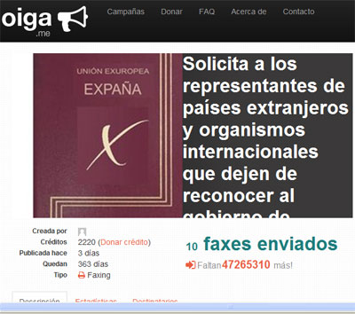 Noticia de Politica 24h: Lanzan una campaa para que los pases extranjeros dejen de reconocer a Espaa