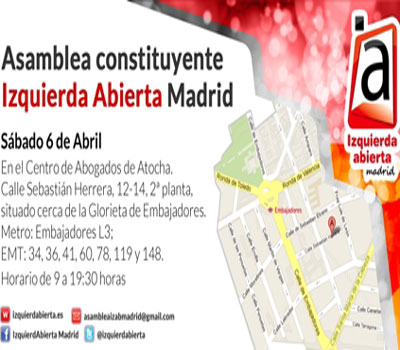 Noticia de Politica 24h: Asamblea constituyente de Izquierda Abierta Madrid