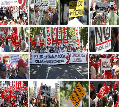 Noticia de Politica 24h: UGT: #16J Ms de 100.000 personas exigen en todo el pas una Europa ms social y democrtica